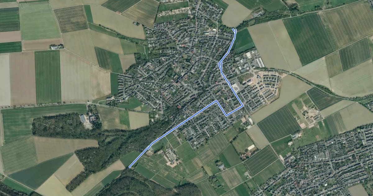 Маршрут Bergheim (25) - Bergheim (34) на спутниковом снимке