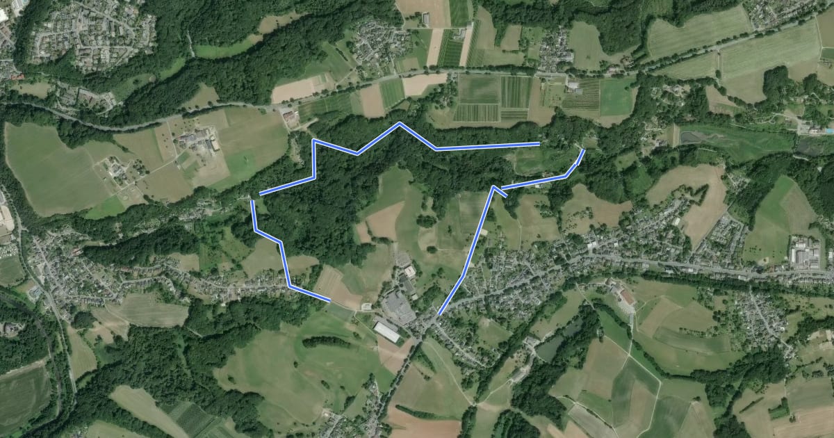 Маршрут Bergisch-Neukirchen Rundweg A6 на спутниковом снимке