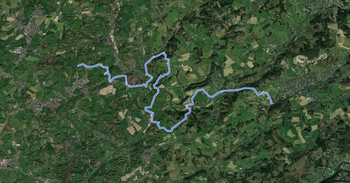 Маршрут Bergischer Panoramasteig Etappe 02 на спутниковом снимке