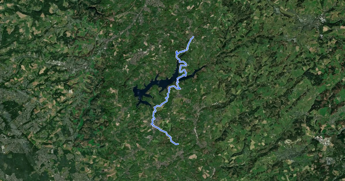 Маршрут Bergischer Panoramasteig Etappe 03 на спутниковом снимке
