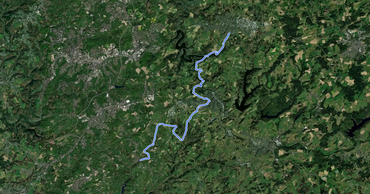 Маршрут Bergischer Panoramasteig (Etappe 04) на спутниковом снимке