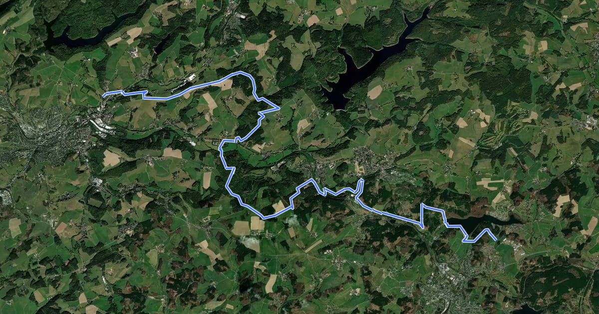 Маршрут Bergischer Panoramasteig (Etappe 06) на спутниковом снимке