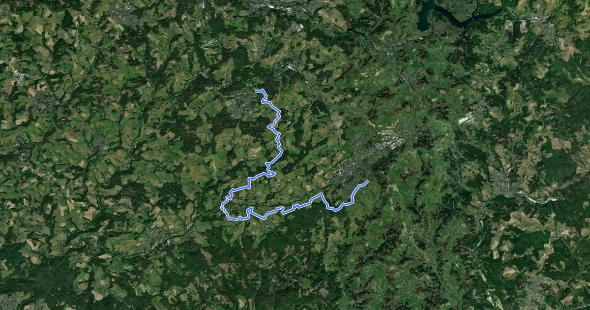 Маршрут Bergischer Panoramasteig (Etappe 11) на спутниковом снимке