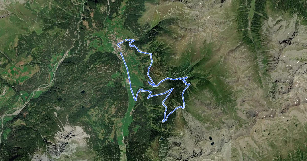 Маршрут Bergkastelrunde на спутниковом снимке
