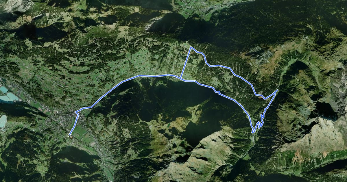 Маршрут Bergknappen Tour на спутниковом снимке