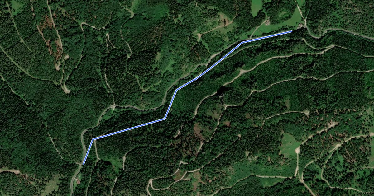 Маршрут Bergmanderlweg на спутниковом снимке