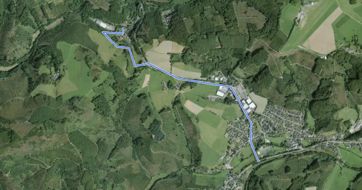Маршрут Bergneustadt (28) - Bergneustadt (34) на спутниковом снимке