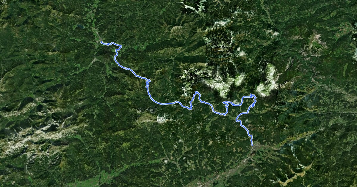 Маршрут BergRadlWallfahrt nach Mariazell на спутниковом снимке