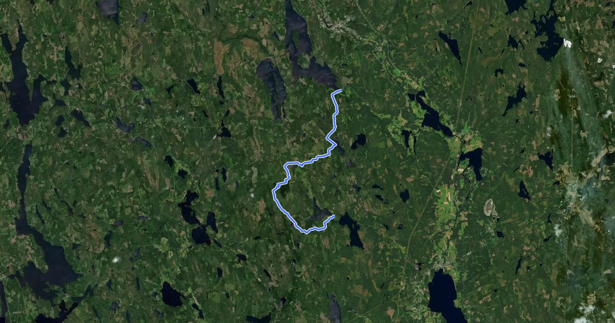 Маршрут Bergslagsleden Etapp 3 на спутниковом снимке