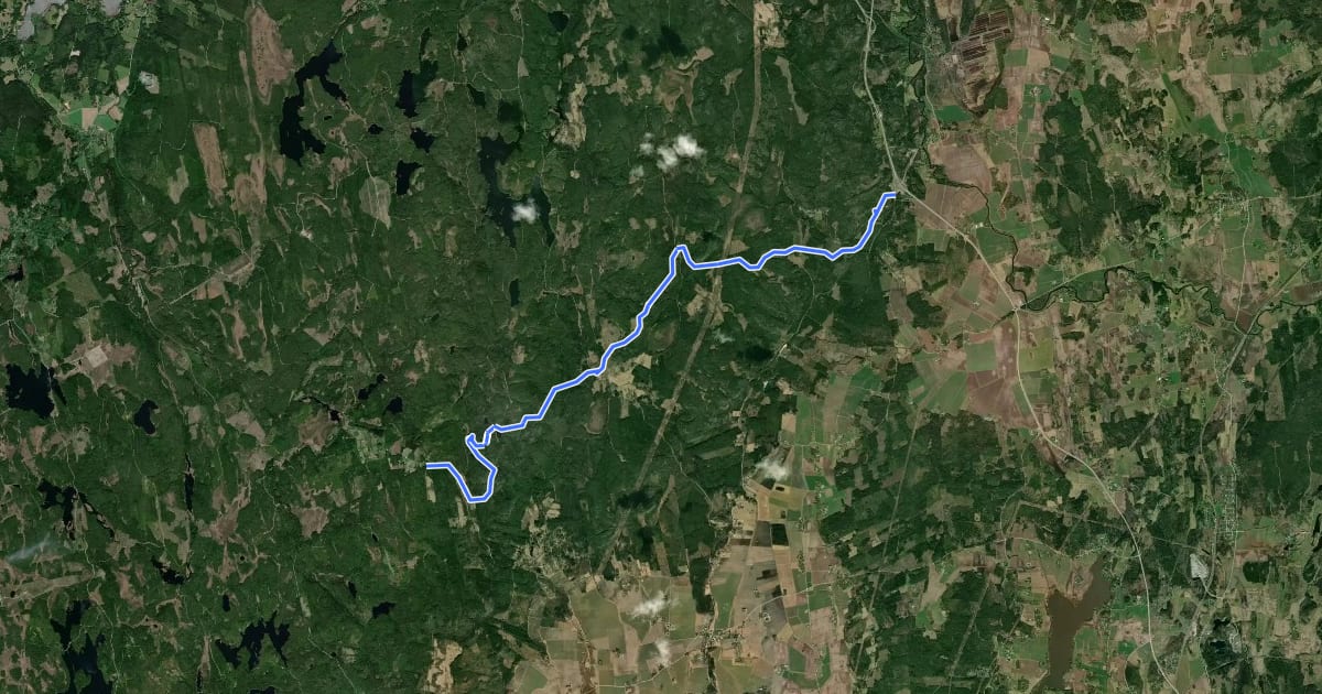 Маршрут Bergslagsleden Etapp 8 на спутниковом снимке