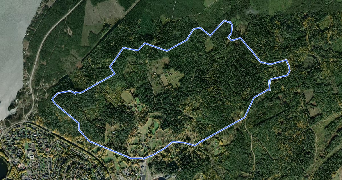 Маршрут Bergsstigen на спутниковом снимке