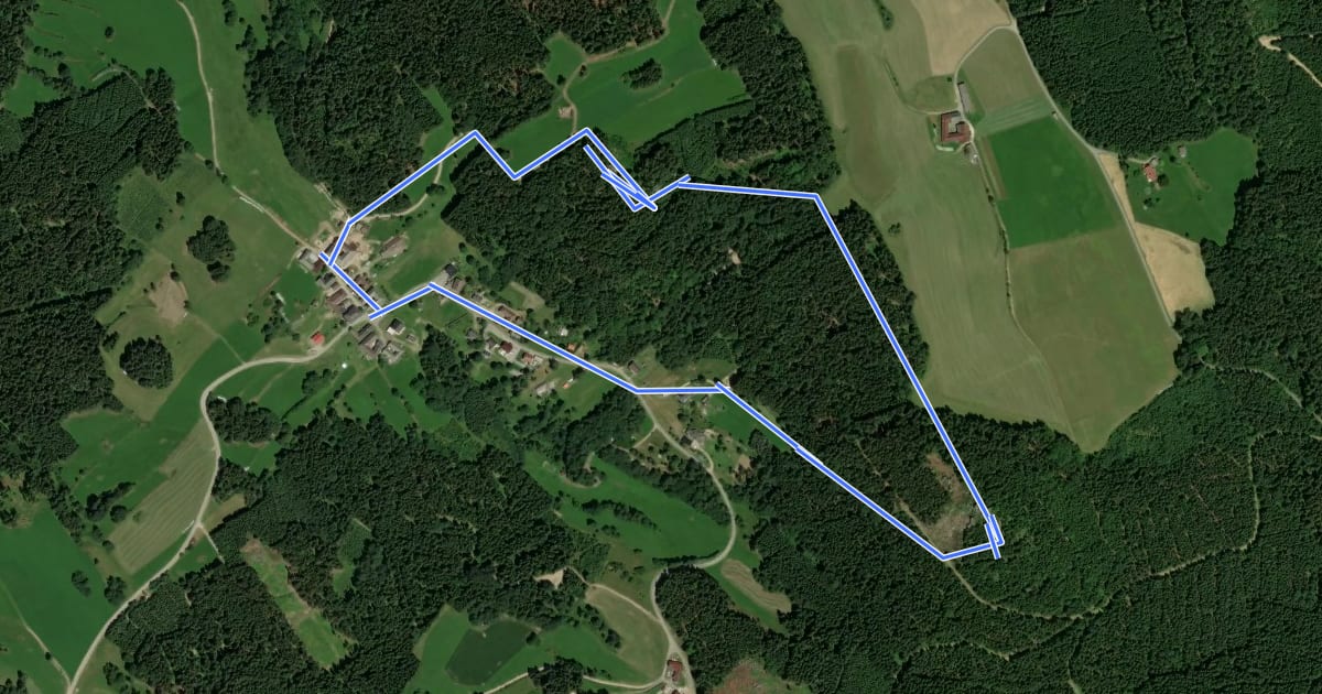 Маршрут Bergsteinmauer на спутниковом снимке