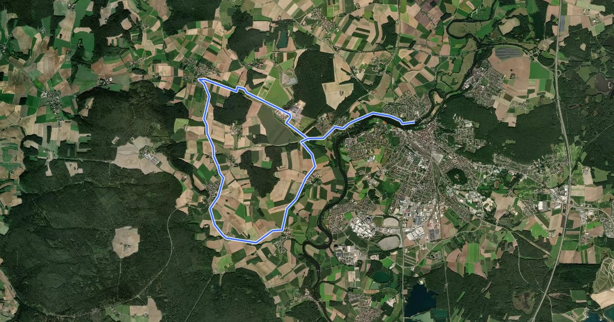 Маршрут Bergtour на спутниковом снимке