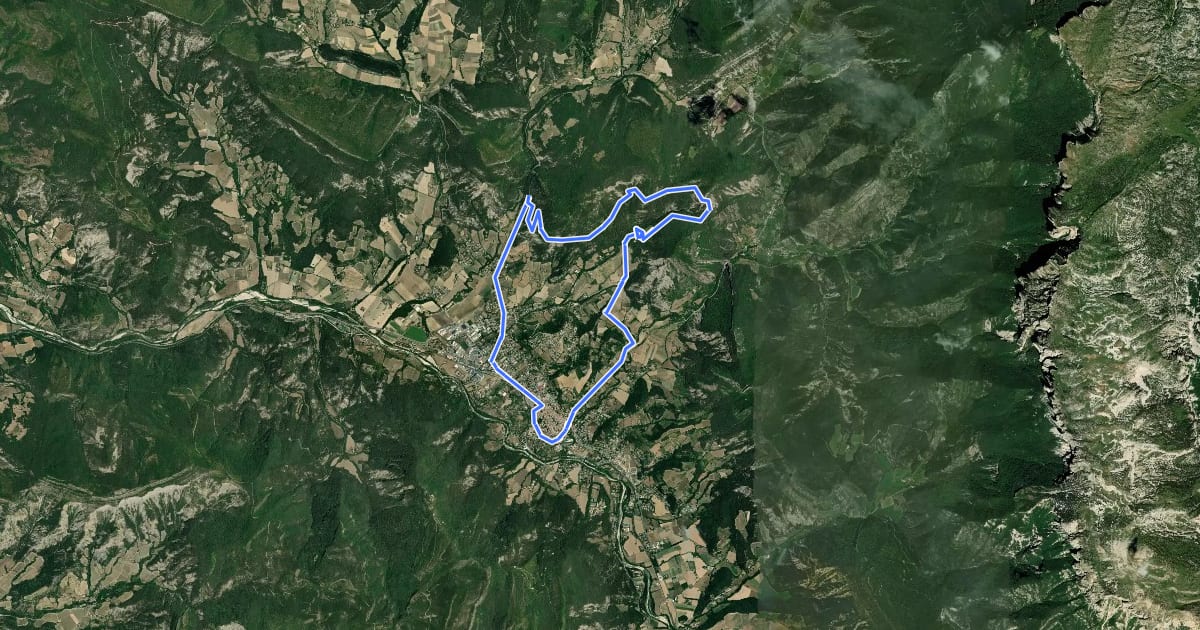 Маршрут Bergu на спутниковом снимке