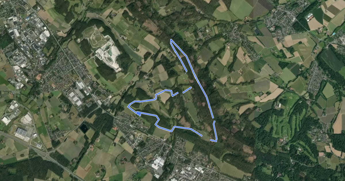 Маршрут Bergweltenweg на спутниковом снимке
