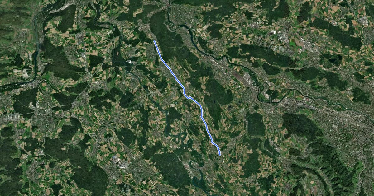 Маршрут Berikon-Fislisbach на спутниковом снимке