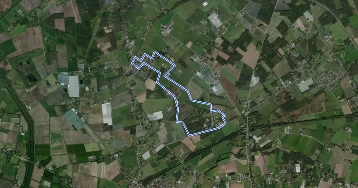 Маршрут Beringerzand route на спутниковом снимке