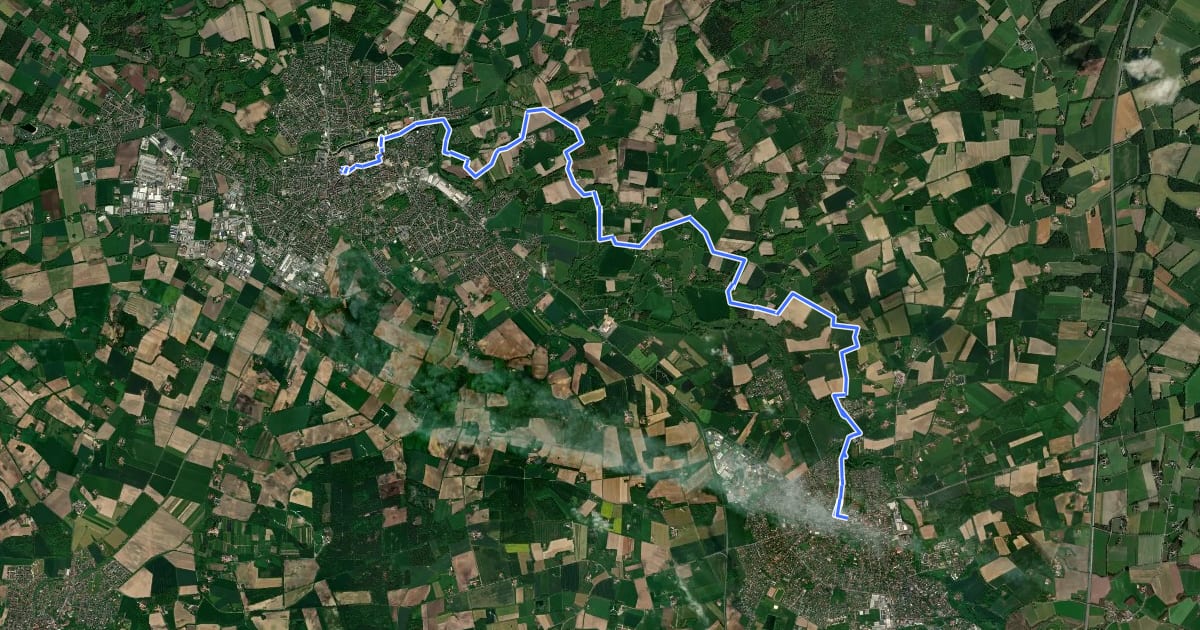 Маршрут Berkelpad etappe 8: Stadtlohn - Gescher на спутниковом снимке