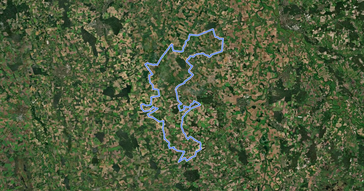 Маршрут Überlandtour на спутниковом снимке