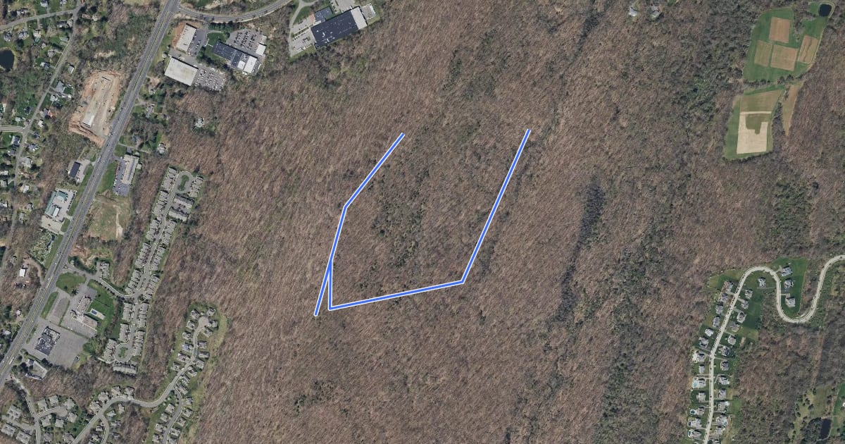 Маршрут Berlin Land Trust Yellow Trail на спутниковом снимке