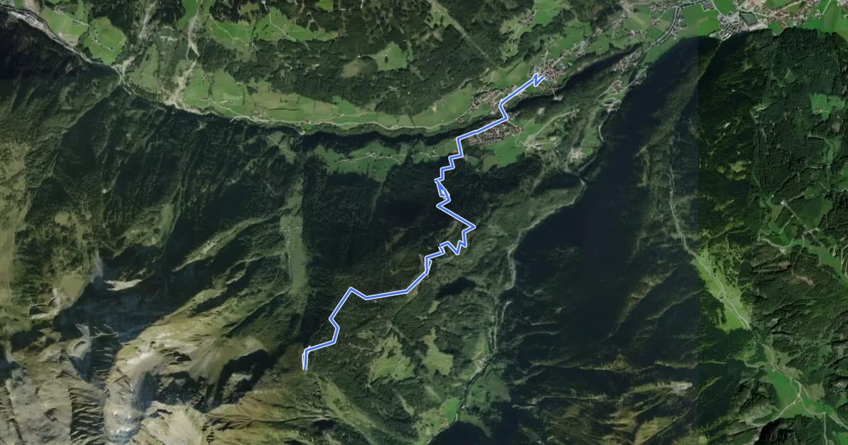 Маршрут Berliner Höhenweg Etappe 1 на спутниковом снимке