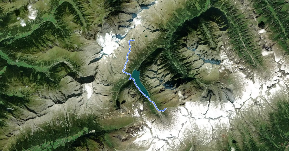 Маршрут Berliner Höhenweg Etappe 3 на спутниковом снимке