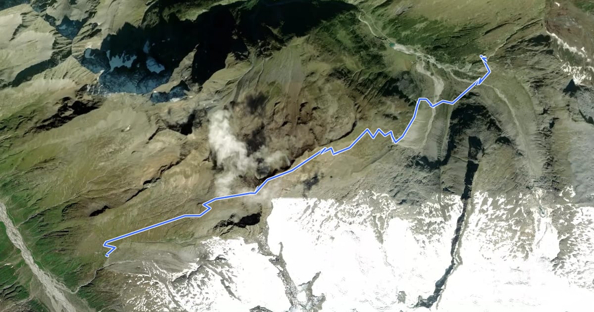 Маршрут Berliner Höhenweg Etappe 4 на спутниковом снимке