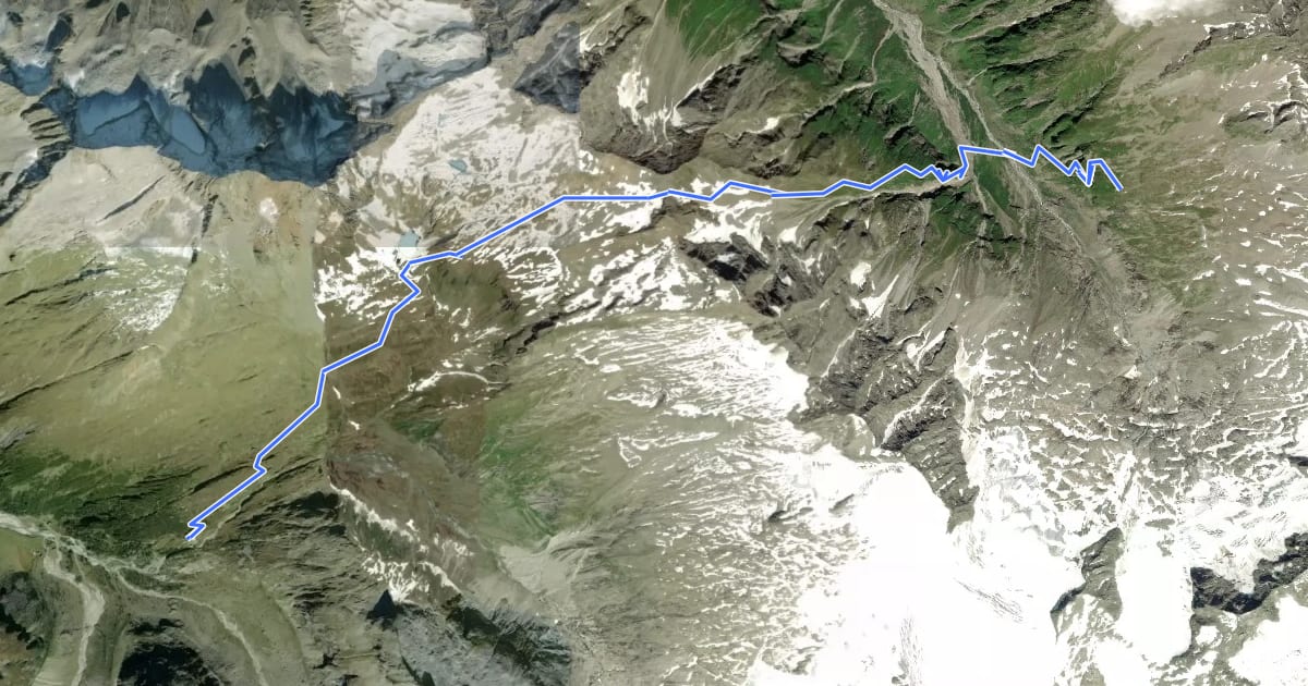 Маршрут Berliner Höhenweg Etappe 5 на спутниковом снимке