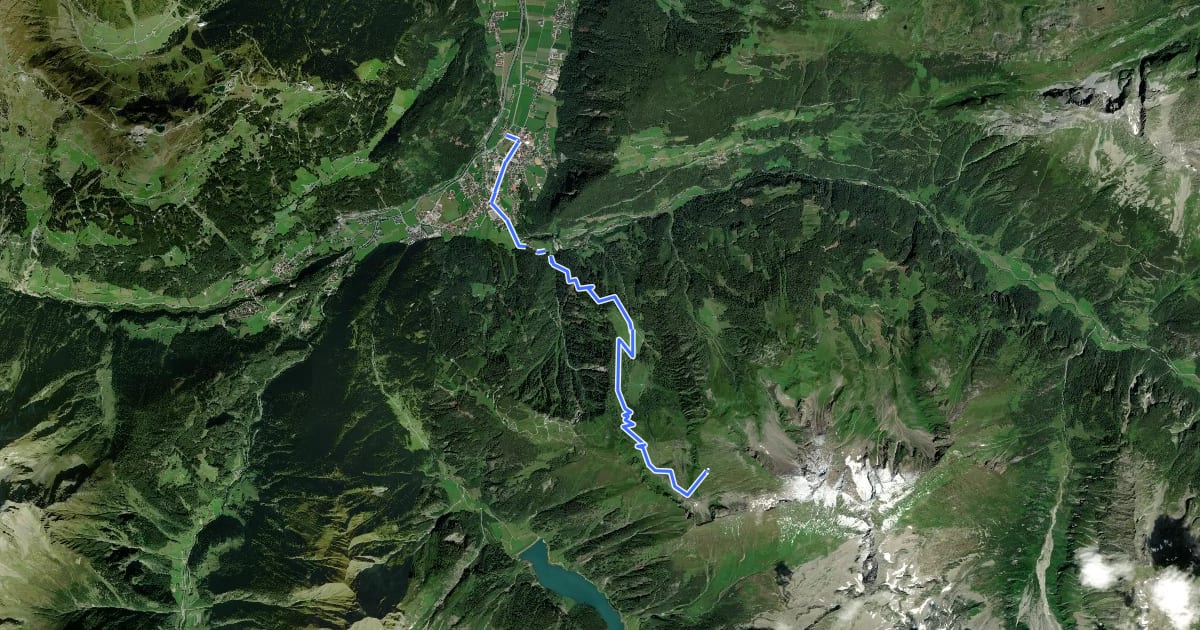Маршрут Berliner Höhenweg Etappe 8 на спутниковом снимке