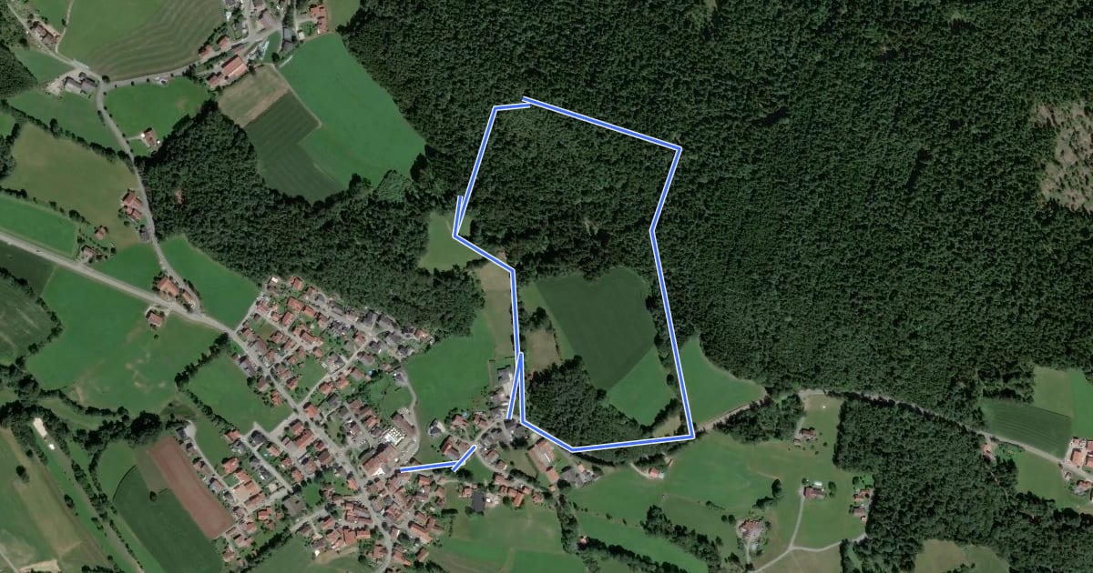 Маршрут Berliner-Kreuz-Rundweg на спутниковом снимке