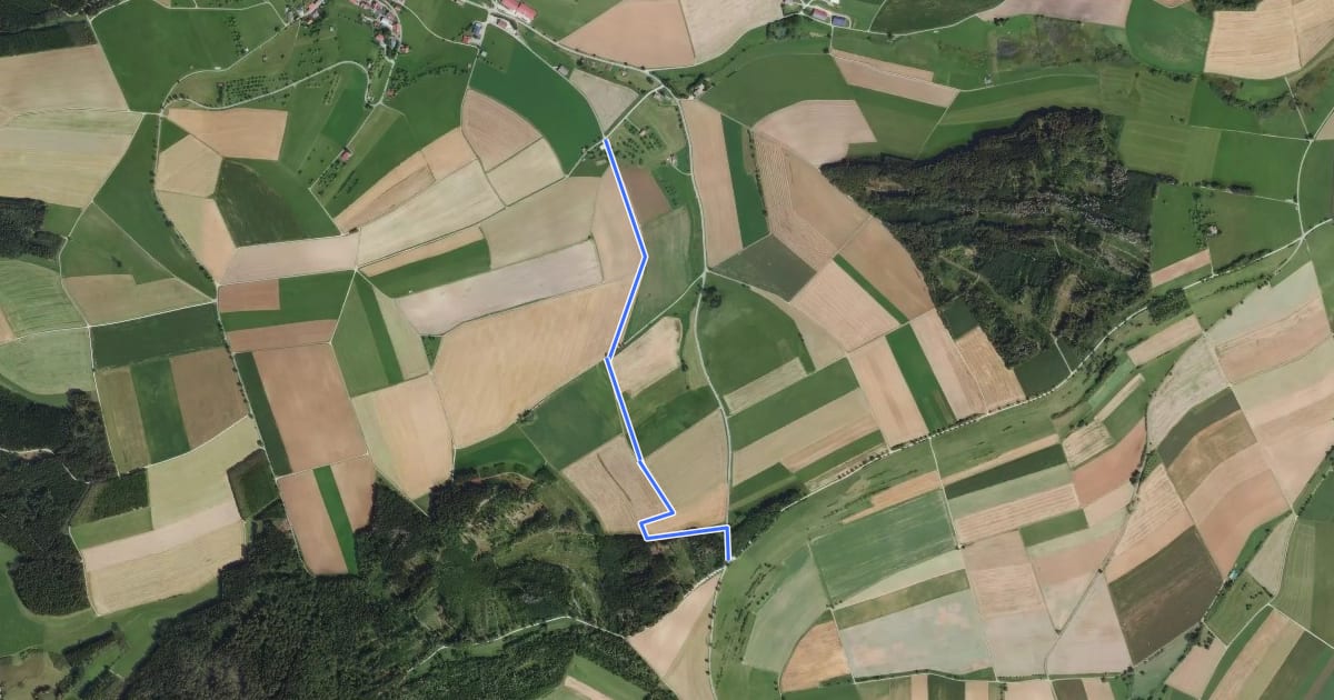 Маршрут Berlisdobel - Bei der Alten Postweg Hütte на спутниковом снимке