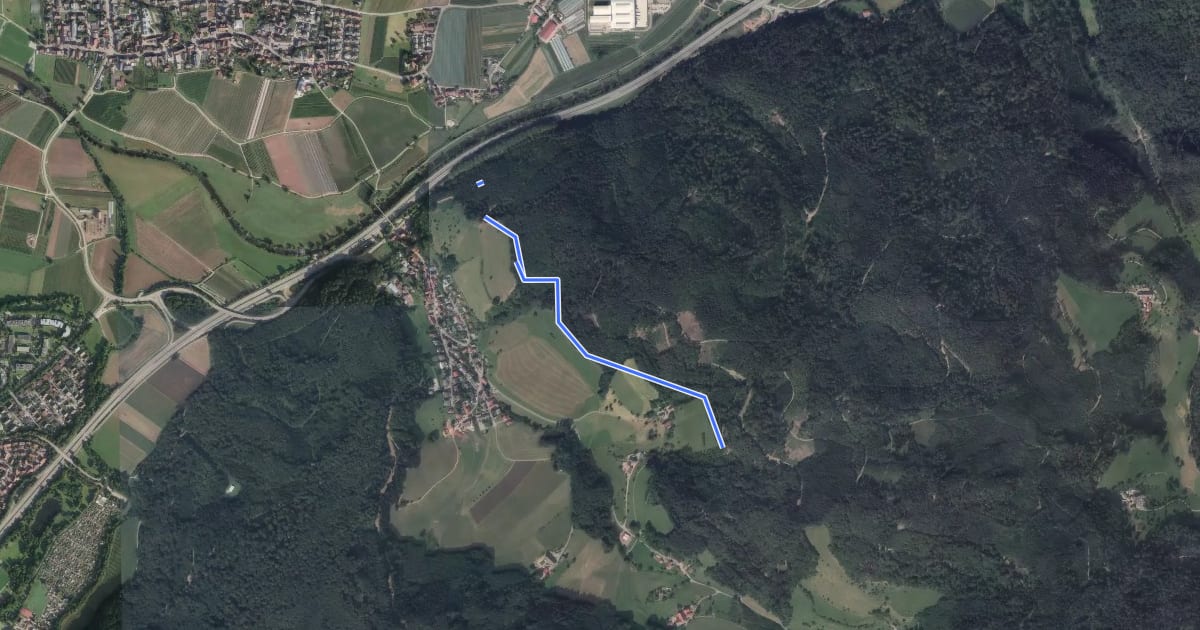 Маршрут Überm Grabenhof - Am Engewald на спутниковом снимке