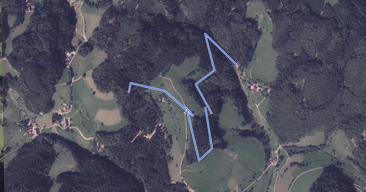 Маршрут Überm Hieslehof - Am Morgenmattenweg на спутниковом снимке