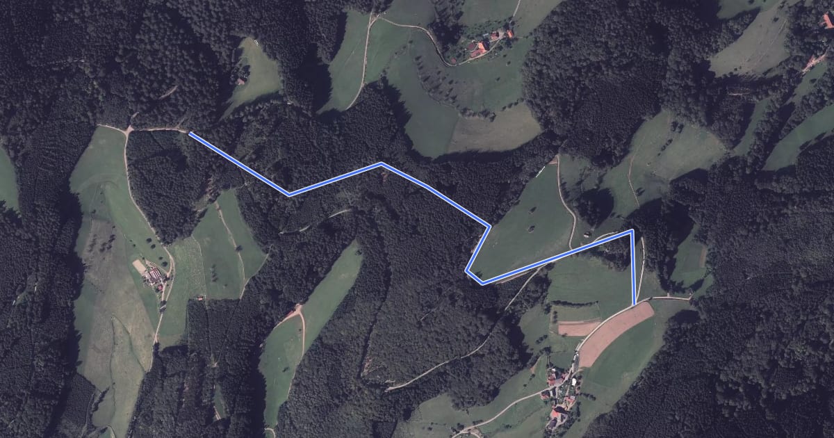 Маршрут Überm Mattenseppenhof - Über Ried на спутниковом снимке