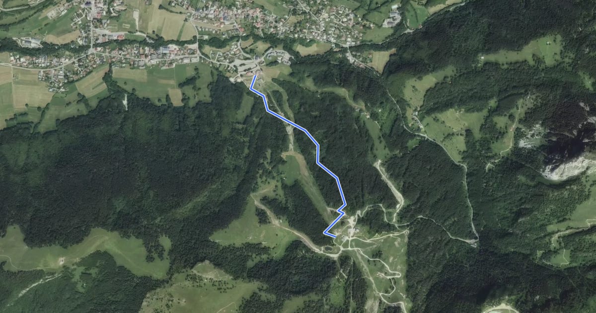 Маршрут Bern'land на спутниковом снимке