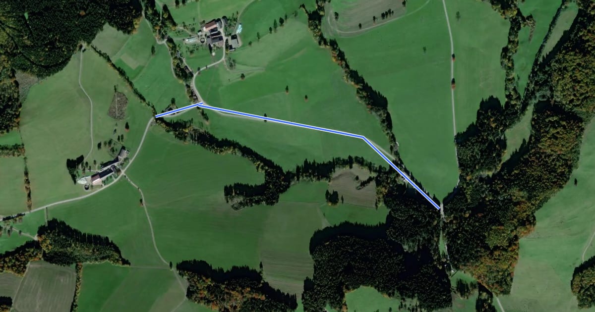 Маршрут Bernau (Kasberg) - Anschluß nach Hainfeld, Weitwanderweg 04 на спутниковом снимке