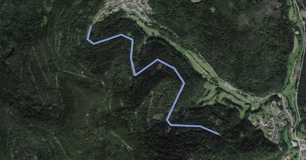 Маршрут Bernbach An der Heck - Pfahlwald на спутниковом снимке