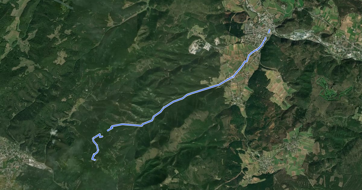 Маршрут Berndorf - Grillenberg - Fotzeben - Hoher Mandling на спутниковом снимке