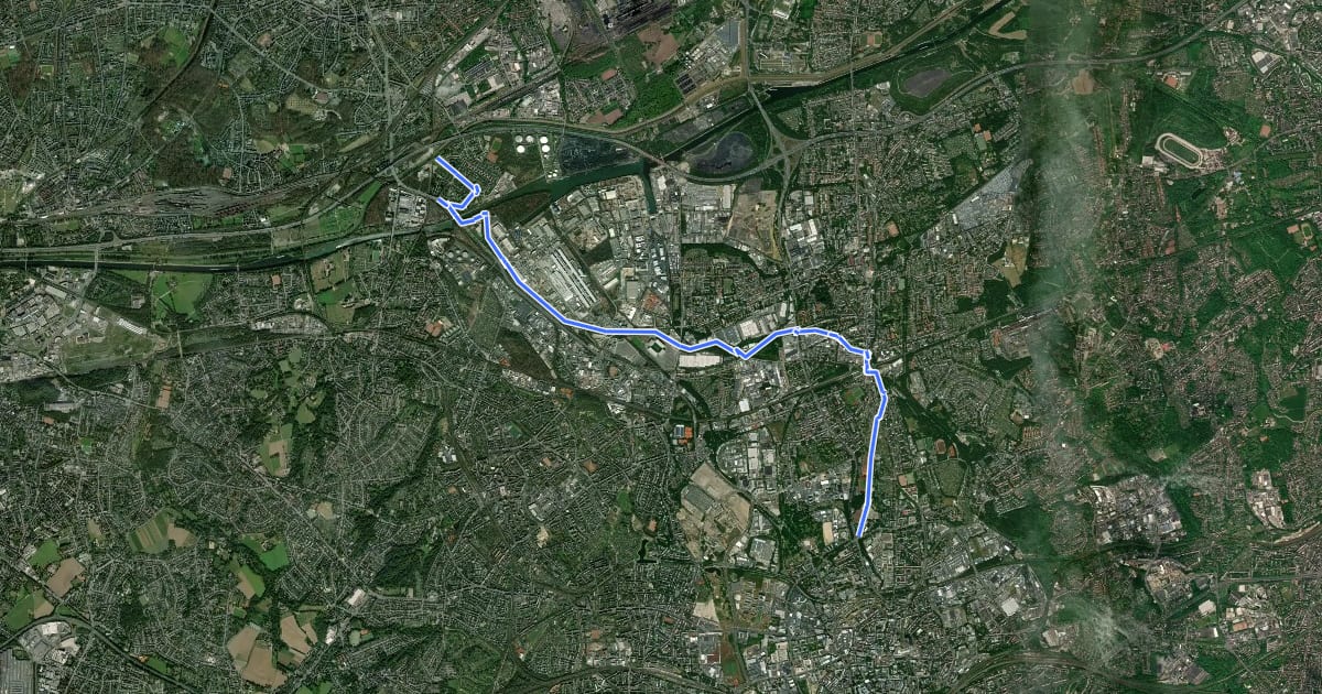 Маршрут Berne Route на спутниковом снимке