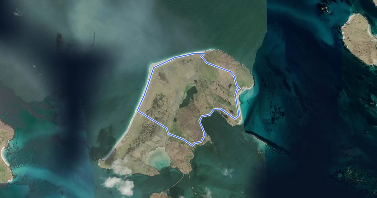 Маршрут Berneray Circular Walk на спутниковом снимке