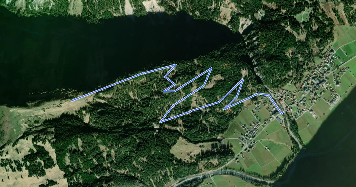 Маршрут Bernhardseckhütte на спутниковом снимке