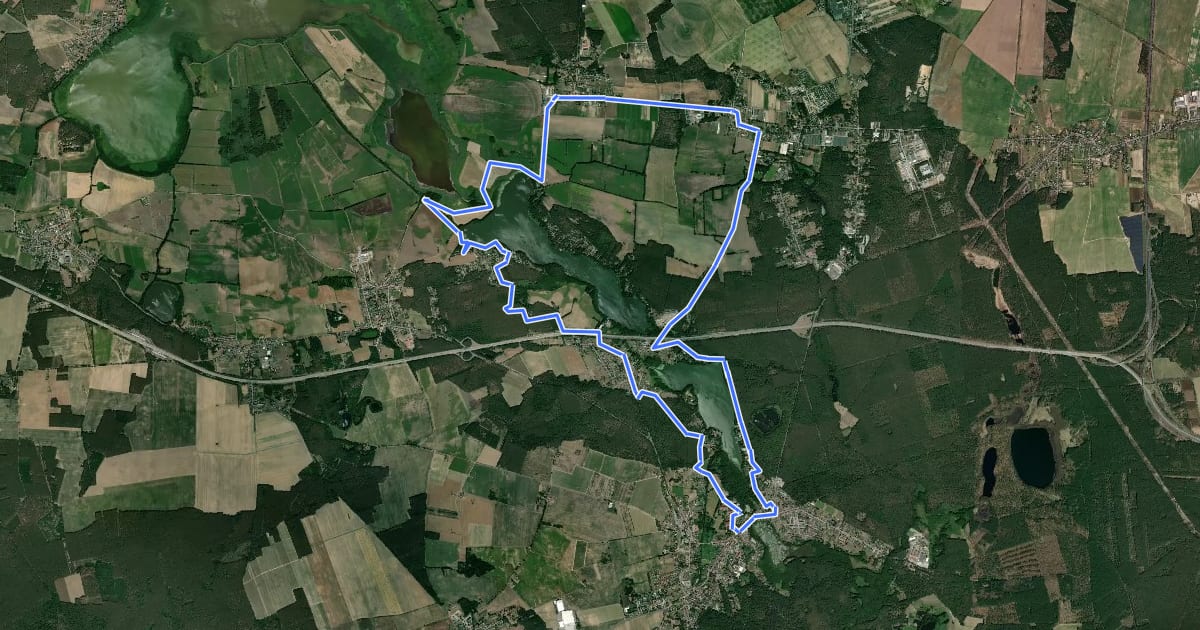 Маршрут Bernhardspfad Pilgerrundweg nördliche Route на спутниковом снимке