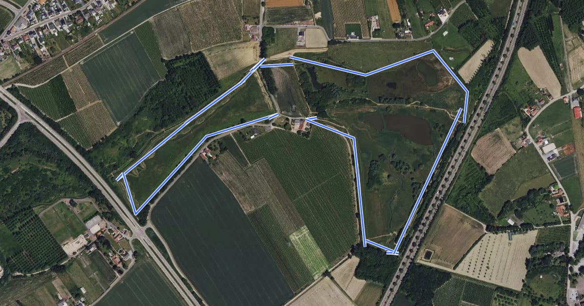 Маршрут Bernissem wandeling на спутниковом снимке