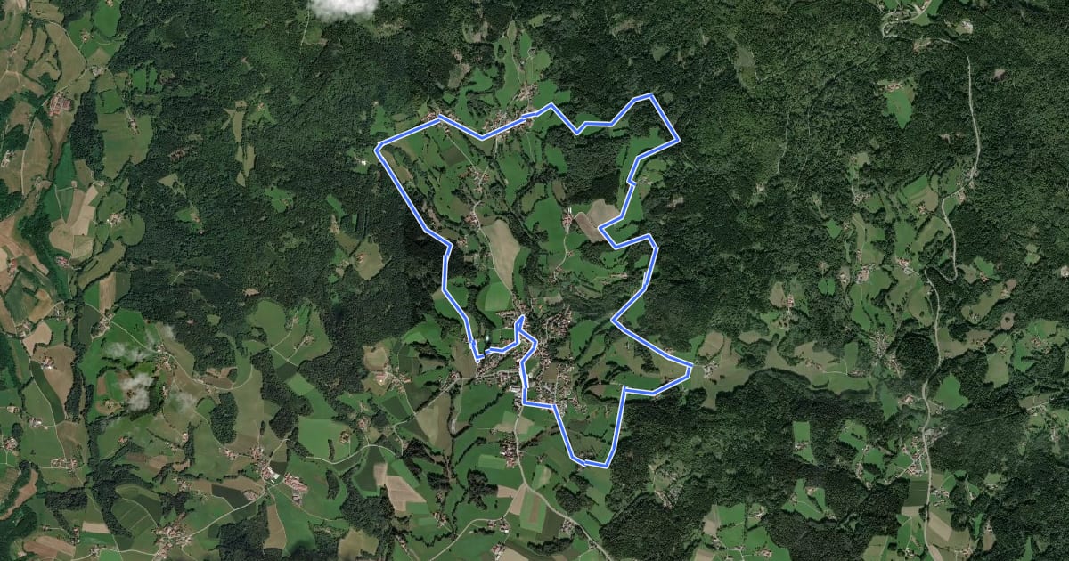 Маршрут Bernrieder Panoramaweg на спутниковом снимке