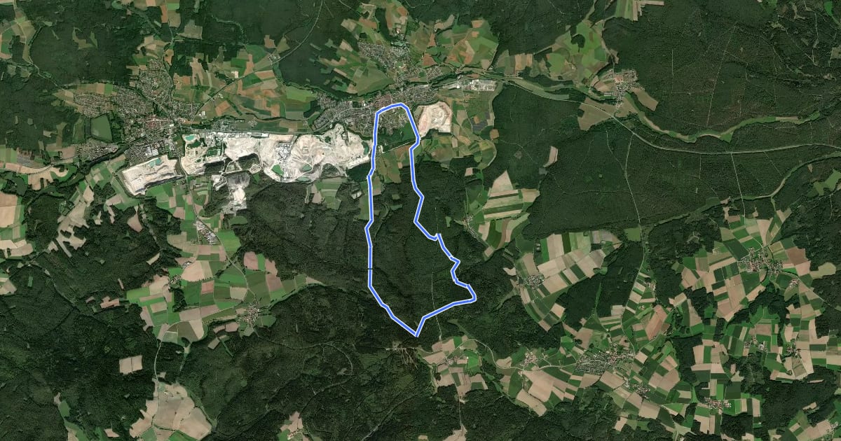 Маршрут Bernsteinweg на спутниковом снимке