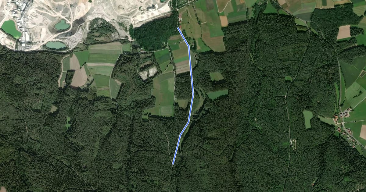 Маршрут Bernsteinweg_ Alternativweg на спутниковом снимке