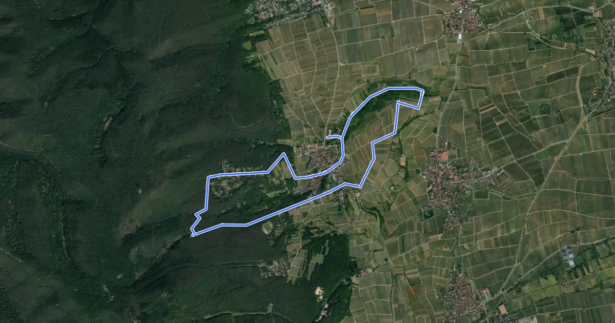 Маршрут Berntal на спутниковом снимке