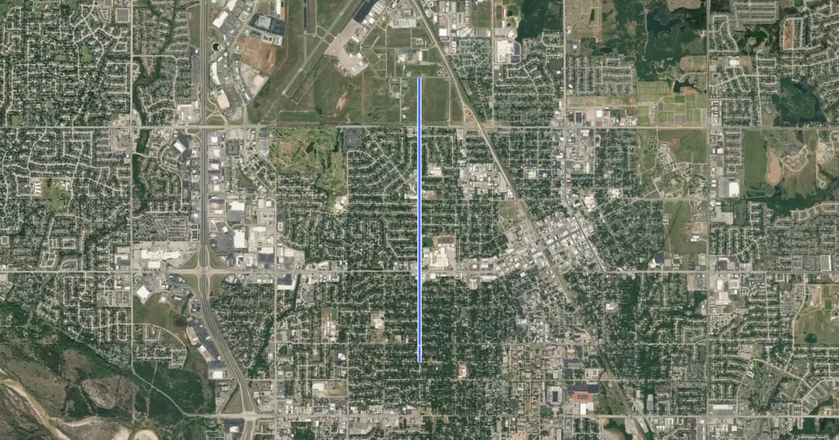 Маршрут Berry Road на спутниковом снимке