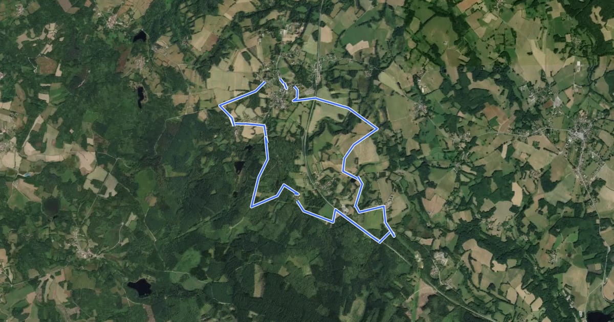 Маршрут Bersac/Le Périgord на спутниковом снимке