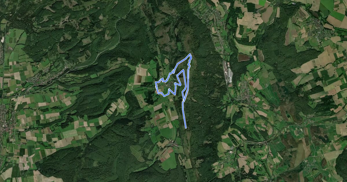 Маршрут Besinn DICH… SEHEN, HÖREN, FÜHLEN Besinungsweg Kempen-Feldrom-Veldrom на спутниковом снимке